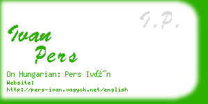 ivan pers business card